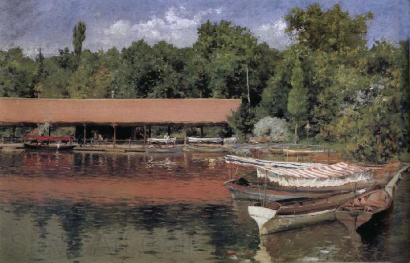 William Merritt Chase The boat in the lake Spain oil painting art